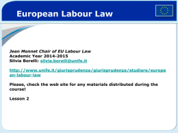 Diritto del lavoro dell’Unione europea