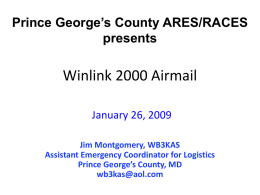 Winlink 2000Airmail Installation December 12, 2009