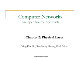 Chapter 2 Physical Layer - National Chung Cheng University