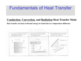 Fundamentals of Heat Transfer Conduction