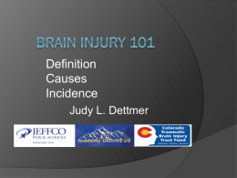Definitions of Brain Injury
