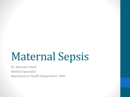 Maternal Sepsis - Kenyatta National Hospital