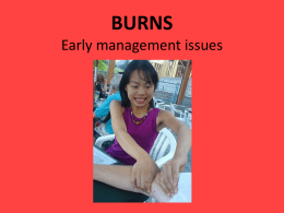 BURNS Early management issues