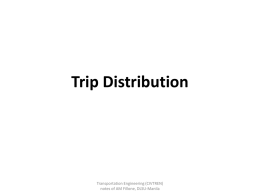 Trip Distribution