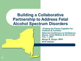 New York’s Statewide FASD Prevention Initiative