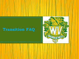 Transition FAQ - Waubonsie Valley High School