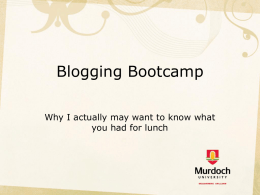 blogging bootcamp powerpoint