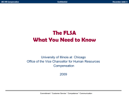 FLSA FAQ  - University of Illinois at Chicago