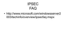 IPSEC FAQ - SteelRabbit