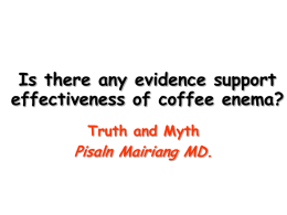 Is there any evidence support effectiveness of coffee enema?