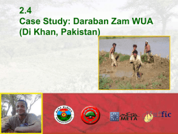 Case Study: Daraban Zam WUA (Di Khan, Pakistan)
