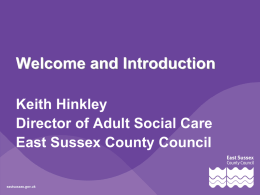 Adult Social Care - East Sussex County Council