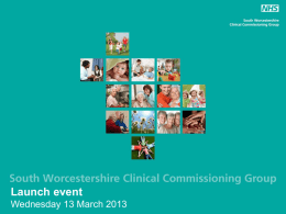 South Worcestershire Clinical Commissioning Group