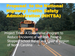 Proposal to the National Highway Traffic Safety