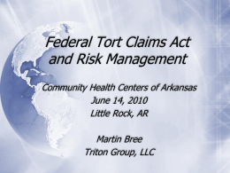 Federal Tort Claims Act - Community Health Centers of