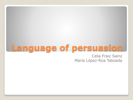 Language of persuasion