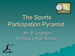 The Sports Participation Pyramid. - socio