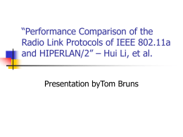 Introduction to IEEE 802.11 Wireless LANs