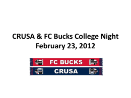 CRUSA/FC Bucks College Night