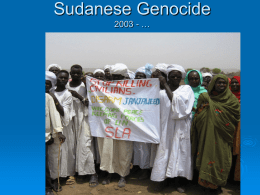 Sudanese Genocide - Ottawa Township High School