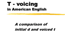 T - voicing in American English - uni