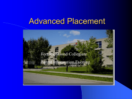 Advanced Placement - Pembina Trails School Division