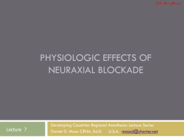 Physiologic Effects of Neuraxial Blockade