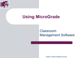 Using MicroGrade for Windows - SBCC Faculty Resource Center