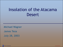 Insolation of the Atacama Desert