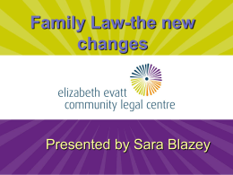 Family Law-the new changes