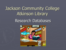 Jackson Community College Atkinson Library