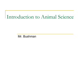 Introduction to Animal Science - Lehi FFA