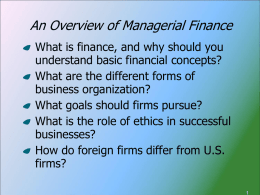 Essentials of Finance - University of South Florida
