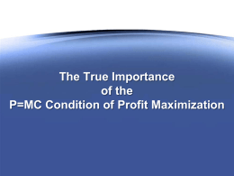 To Minimize Total Costs Set MC