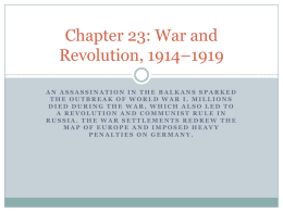 Chapter 23: War and Revolution, 1914–1919