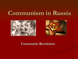 Communism in Russia - Mr Mc Carthy: History