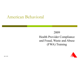 American Behavioral Training-2008