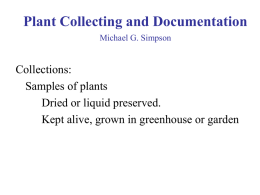 Chapter 17 Plant Collecting and Documentation