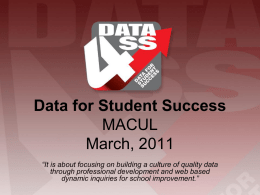 Data for Student Success