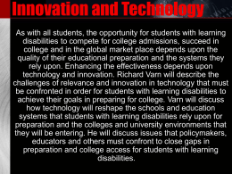 Innovation and Technology: Two Key Ingredients for