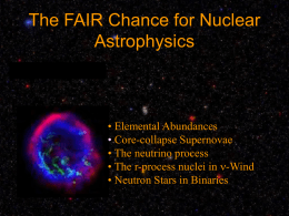 Nuclear Astrophysics Studies