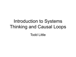 Intro to Systems Thinking and Causal Loops