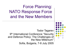 Integrated Defence Planning: From National Security Policy