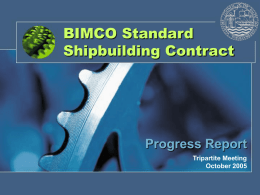BIMCO Standard Shipbuilding Contract