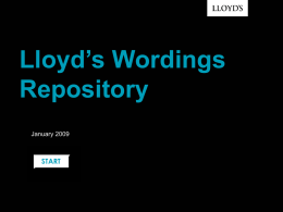 Lloyd’s Wordings Repository - HOME