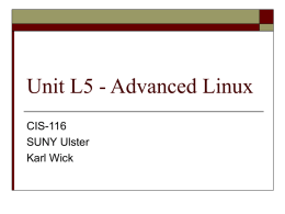 Unit L3 - Intermediate Linux
