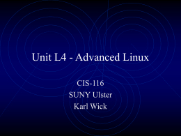 Advanced Linux - Welcome To Saint Remy.net and The