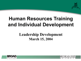 Leadership and Team Management - Studies