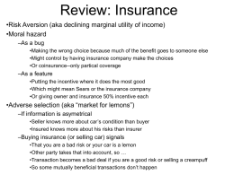Review: Insurance - David D. Friedman's Home Page