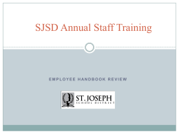SJSD Annual Staff Training